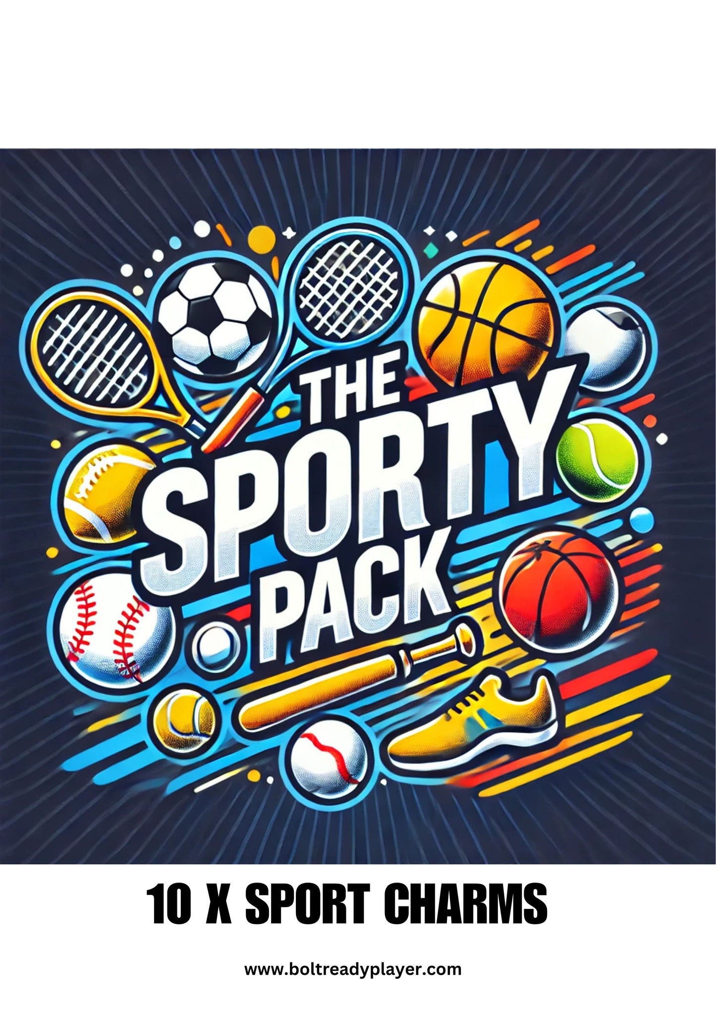 The Sporty Pack 10 Piece Charm Set